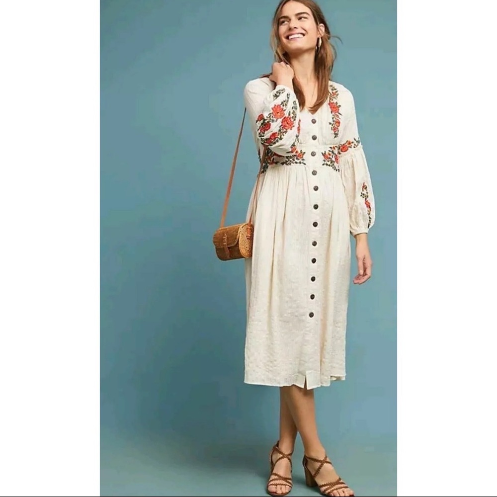 Maeve Gracie Embroidered Peasant Dress